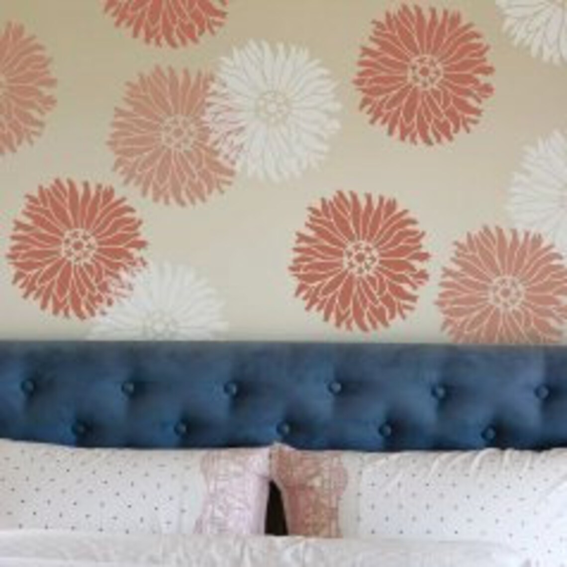 Starburst Zinnia Wall Art Stencil Xsmall DIY Wall Art Etsy