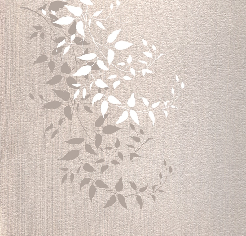 Large Wall Stencil Clematis Branch Reusable Stencils for Etsy