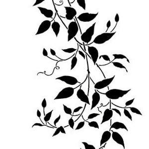 Large Wall stencil Clematis Branch Reusable Stencils for Painting Walls Plant stencils Botanical Designs Wall Stencils for DIY walls image 7