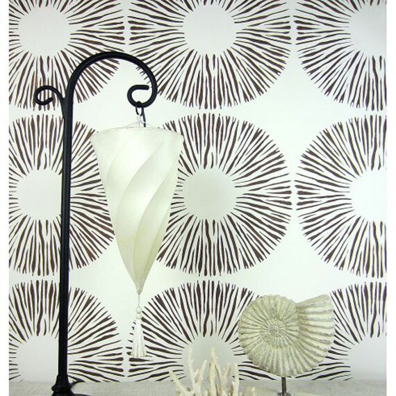 spore print wall stencil large wall stencil nature wall etsy
