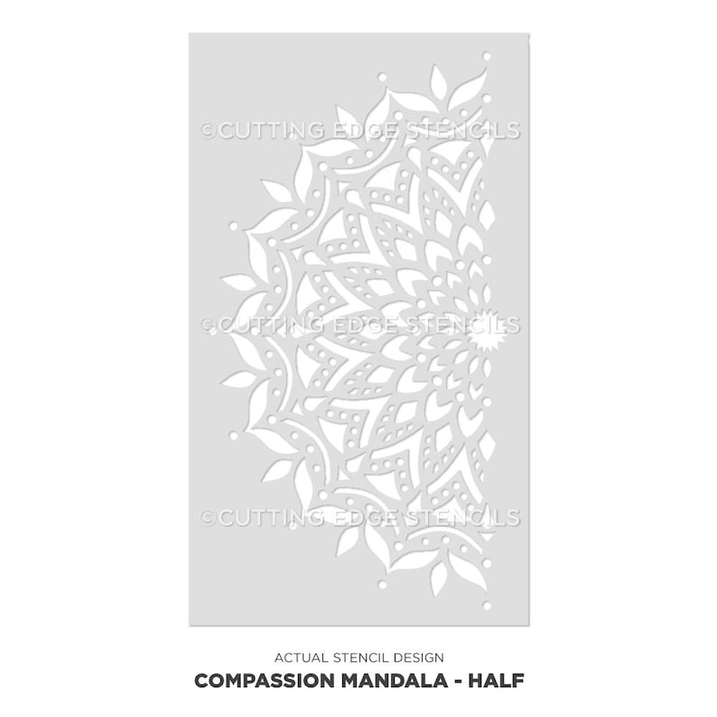 Better Than Decals Mandala Stencil Compassion Perfect For Walls And Wall Art Reusable Stencils For DIY Home Improvement