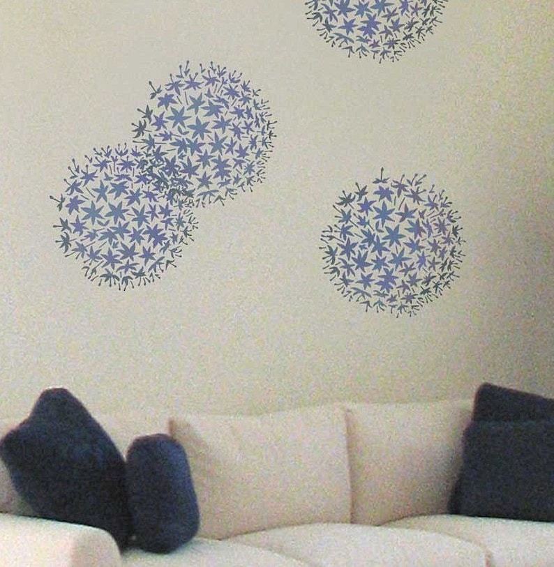Allium Grande Flower Stencil WALL ART STENCILS Easy to Use Etsy UK