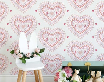 Sweetheart Wall Stencil - Timeless Wall Pattern for Painting- DIY Room Transformation - Perfect for a Nursery - Stencil For Walls