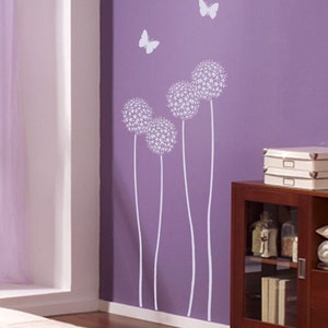 Allium Twins Flower Stencil - Reusable Stencils for Walls - Floral Stencils for Painting Walls - Large Stencils for Walls - Wall Stencils