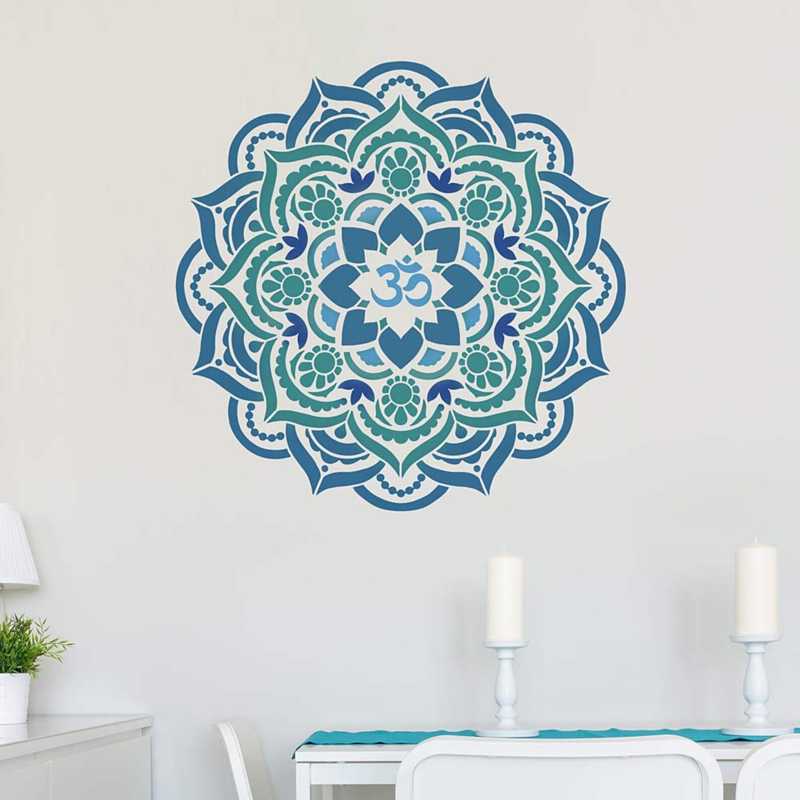 OM Mandala Stencil For Walls MANDALA STENCIL Large Mandala Etsy mandala-stencil-printable-printable-word-searches