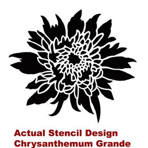 Flower Stencil Chrysanthemum Grande LG Wall Stencils for easy decor Better than decals image 5