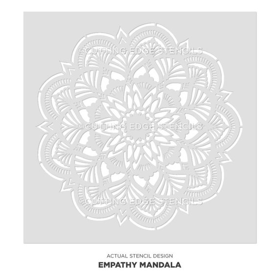 Empathy Mandala stencil - Large stencil - Wall Mandala stencils