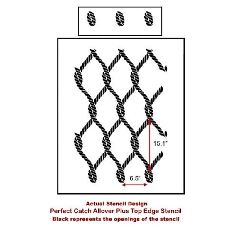 Perfect Catch Stencil - LARGE WALL STENCIL – Nautical Wall Stencils ...