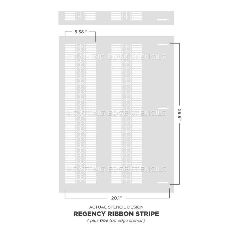 Regency Ribbon Stripe Stencil - Stencils for DIY Wall Transformation ...