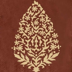 Sari Paisley Wall Art Stencil - Medium - Easy craft stencils for walls, fabric and furniture