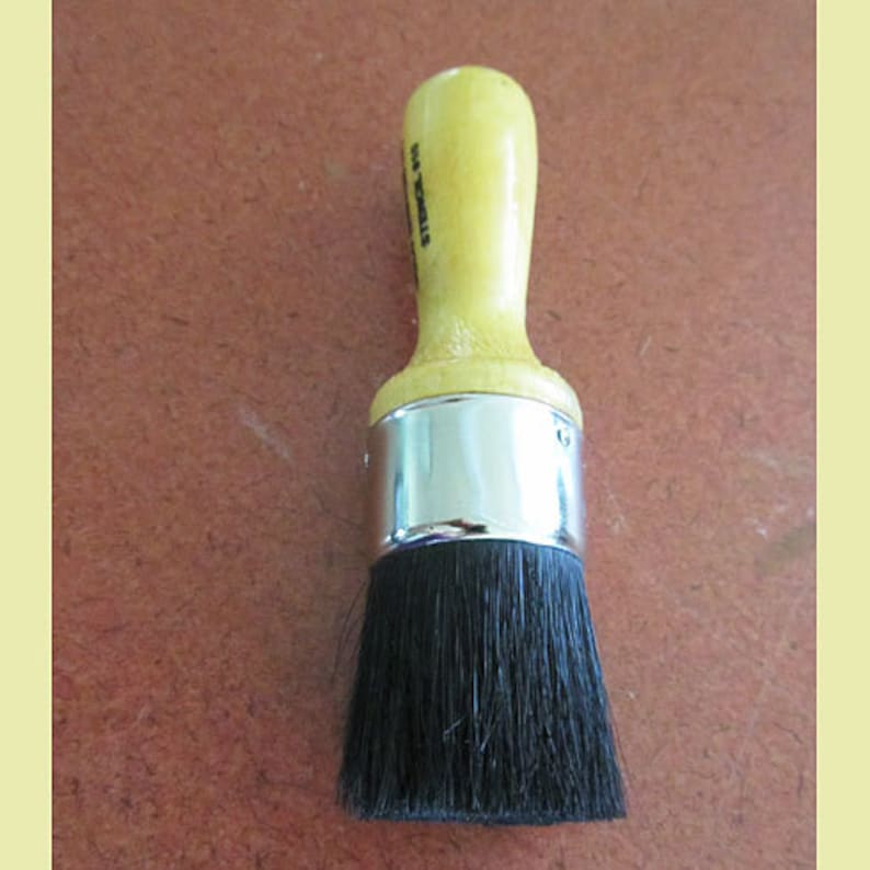 Large Stencil Brush 1.5 Black Bristle Great for Rugs Etsy