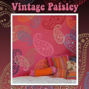 Stencil Vintage Paisley SM Reusable stencils for DIY home decor, fabric, furniture image 4