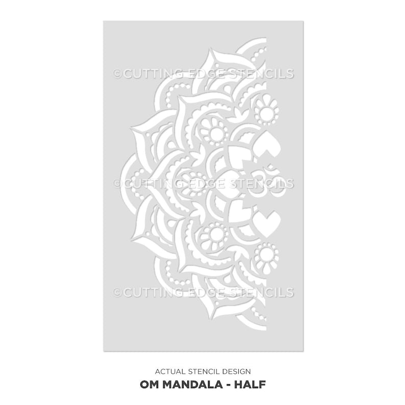 OM Mandala Stencil for Walls MANDALA STENCIL Large Mandala | Etsy