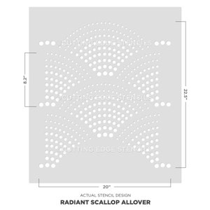 Radiant Scallop Wall Stencil LARGE WALL STENCIL Modern Geometric Wall Stencils Easy to Use Wall Stencils for a Quick Room Update image 5