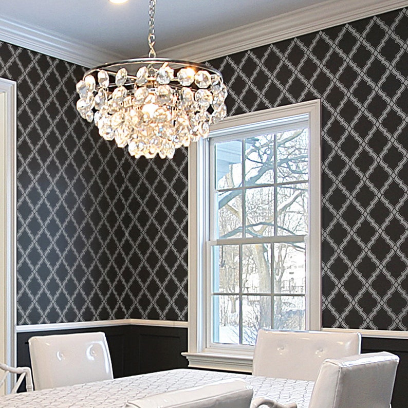 Agora Allover Stencil Large Reusable Stencils for Walls Etsy
