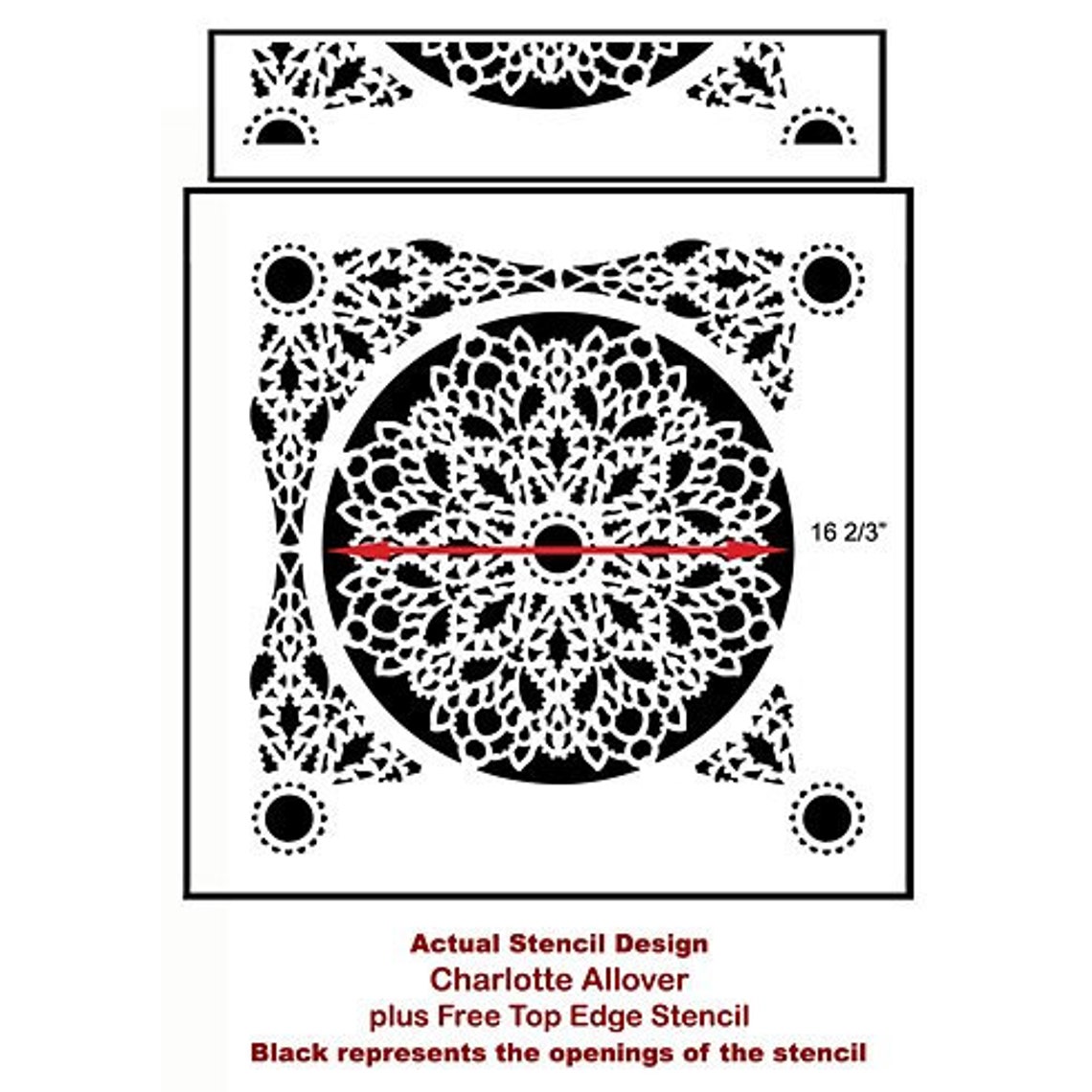 Charlotte Allover Stencil Pattern Reusable Stencil Patterns Etsy