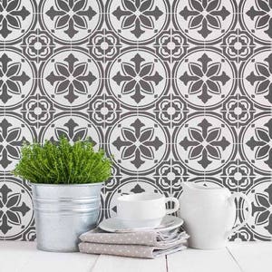 Abbey Tile Stencil – Cement TILE STENCIL for Painting Tiles - Reusable Tile Stencils for a DIY Home Makeover - Paint Your Old Tile and Save