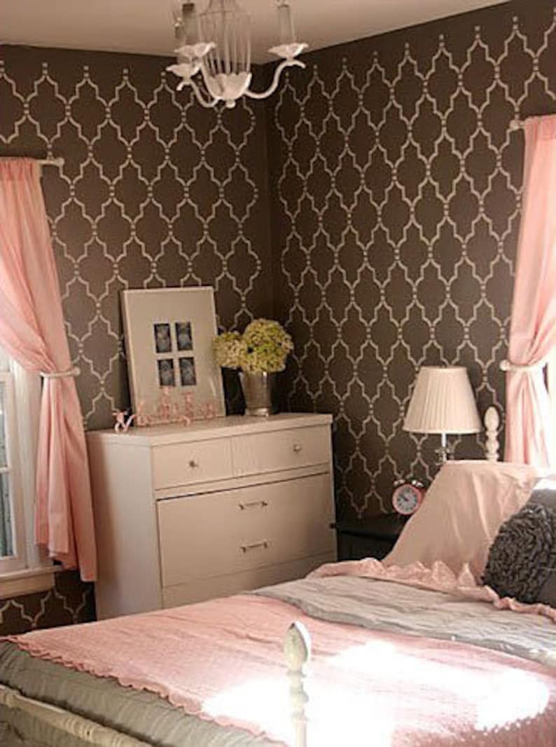 Marrakech Trellis Wall Stencil Large Stencils for Walls Etsy