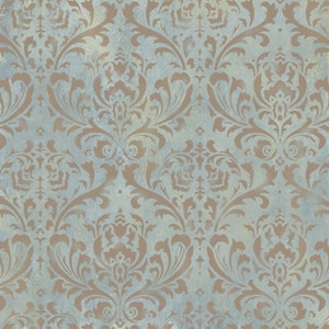 Anna Damask Wall Stencil LARGE WALL STENCILS instead of Wallpaper Easy to Use Wall Stencils for a Quick Room Update Stencils for Walls image 2