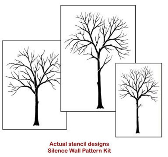 Reusable Stencils for Wall Decor and Fabrics Silence Wall Pattern Stencil Kit 