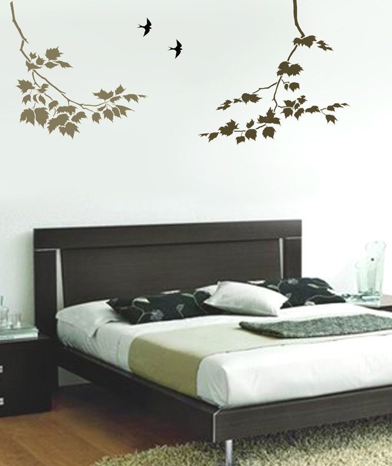 Wall Stencil Sycamore Reaching Branch Nature Stencils for Etsy