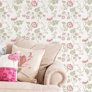 Floral Vine Wall Stencil - Wall Stencil for DIY Botanical Design - Elegant Vines and Flowers Design - Large Stencils for Painting