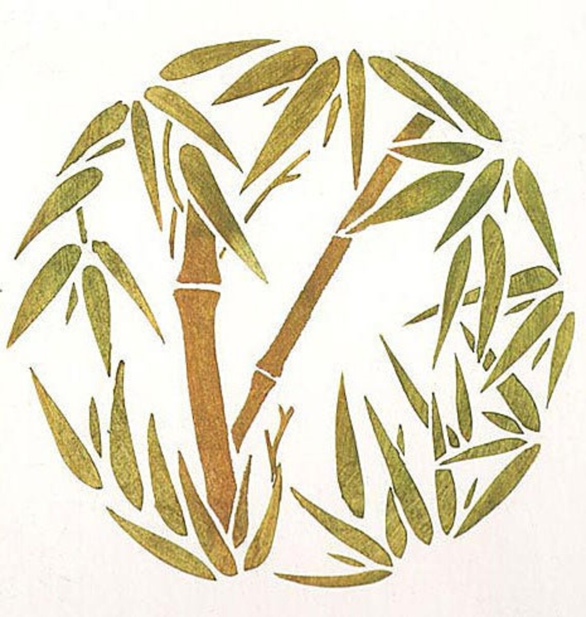 Bamboo Grove Wall Stencil LG Japanese Stencil Design Etsy
