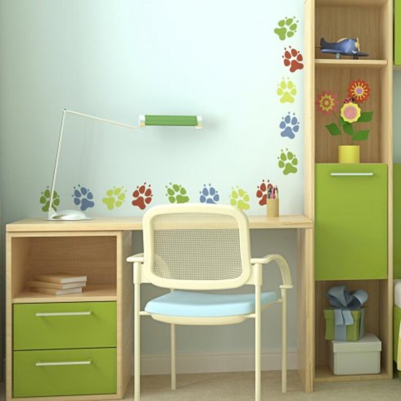Easy to Use Dog Paw Print Wall Art Stencils Better than Decals