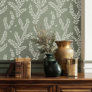 Leafy Grove Wall Stencil - Large Wall Stencil for Painting on Walls - Large Stencil Design - DIY Pattern for Room Transformation - Reusable