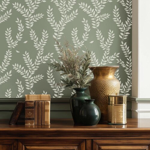 Leafy Grove Wall Stencil - Large Wall Stencil for Painting on Walls - Large Stencil Design - DIY Pattern for Room Transformation - Reusable