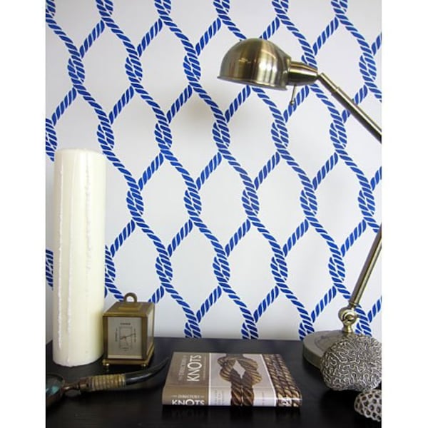 Perfect Catch Stencil - LARGE WALL STENCIL – Nautical Wall Stencils - Easy to Use Wall Stencils for a Quick Room Update - Stencils for Walls