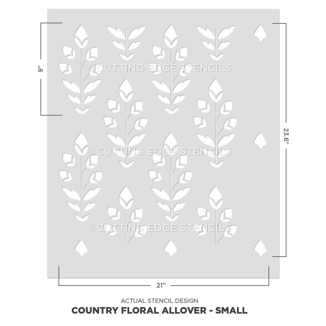 Country Floral Wall Stencil LARGE WALL STENCIL for Easy Room Etsy