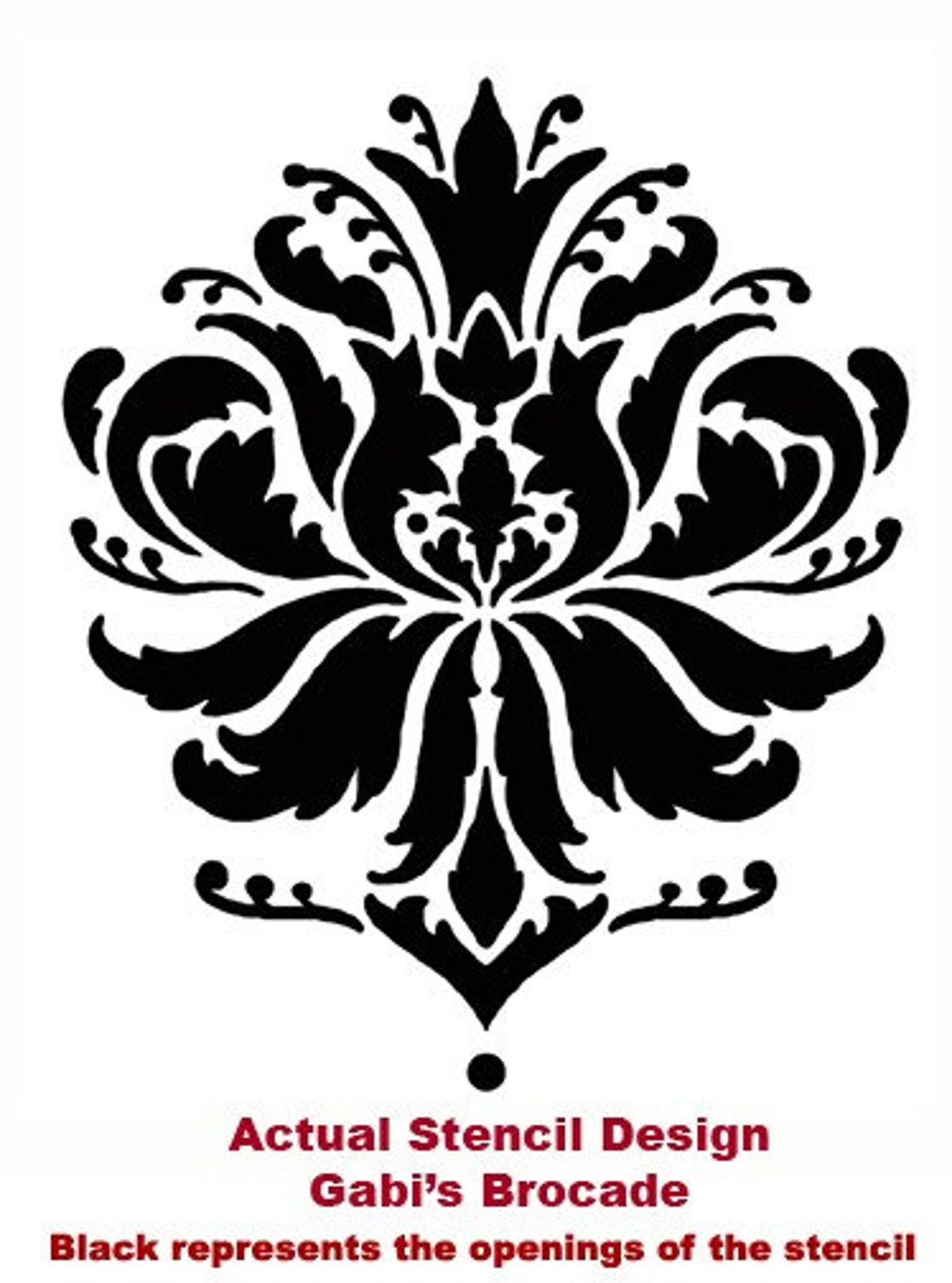 Damask Stencil Gabi's Brocade LG - Reusable Stencils for Walls Instead ...