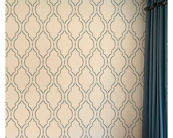 Sophia Trellis Allover - Large - Stencil designs for home decor - Wall stencils for cheap room makeover!