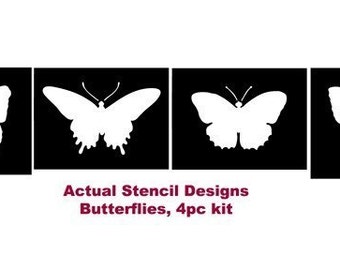 Innovative Stencils Easy Peel and Stick Instant Home Decor Wall Sticker - Colorful Butterflies Nursery Decals #3005
