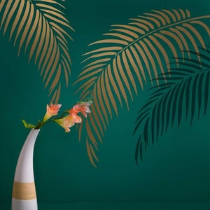 Palm Frond Wall Art Stencil - Wall Painting Stencils for Easy Room Makeover – Large Stencil for Painting Walls - Stencils for Crafts