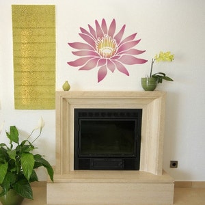Flower Stencil Lotus Grande SM Reusable stencils better than Wall Decals image 3