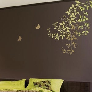 Wall Stencils Clematis Vine 3pc kit Easy Wall decor with stencils Better than decals Bild 3