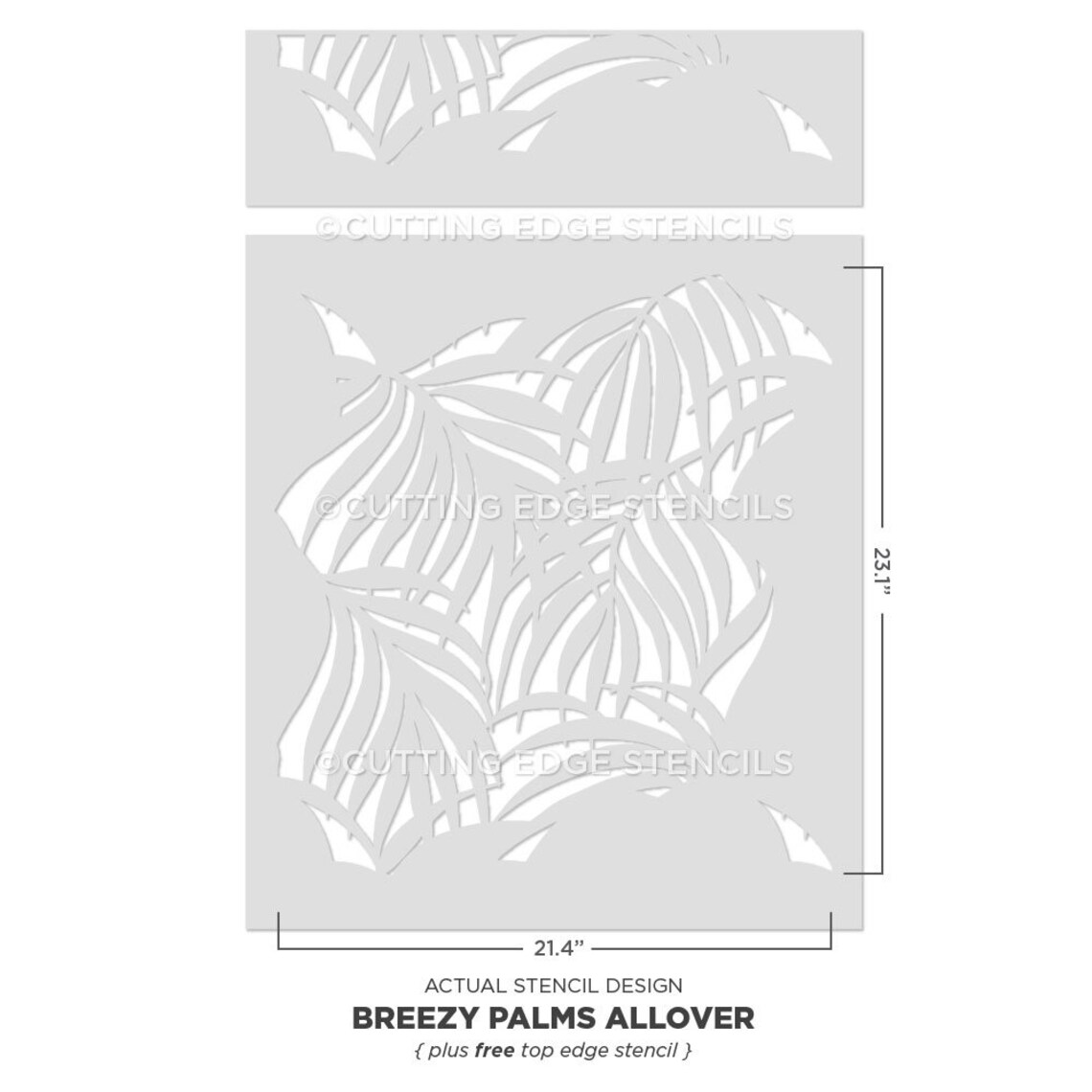 Breezy Palms Wall Stencil LARGE WALL STENCILS Instead of Etsy