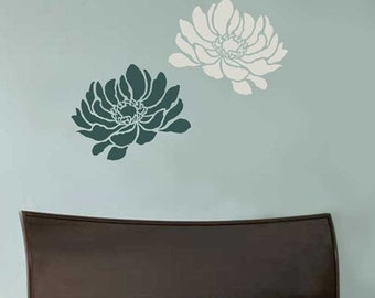 Anemone Grande Flower Stencil - Medium Size - Reusable Stencils for Walls - Better than Decals! - Easy DIY - Stencils for Home Décor