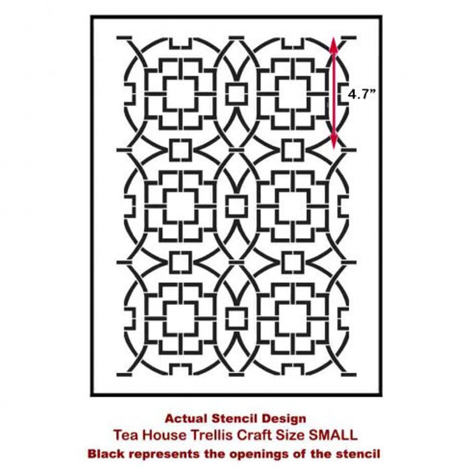 Tea House Trellis Craft Stencil Size Small Better Than Etsy