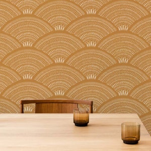 Boho Fans Wall Stencil - Large Detailed Wall Stencil Pattern - Exclusive Boho Stencil Design for Quick and Easy DIY Home Improvement