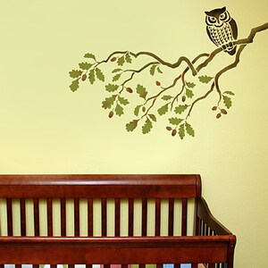 STENCIL Wise Owl MED Reusable wall stencils better than decals DIY decor image 3