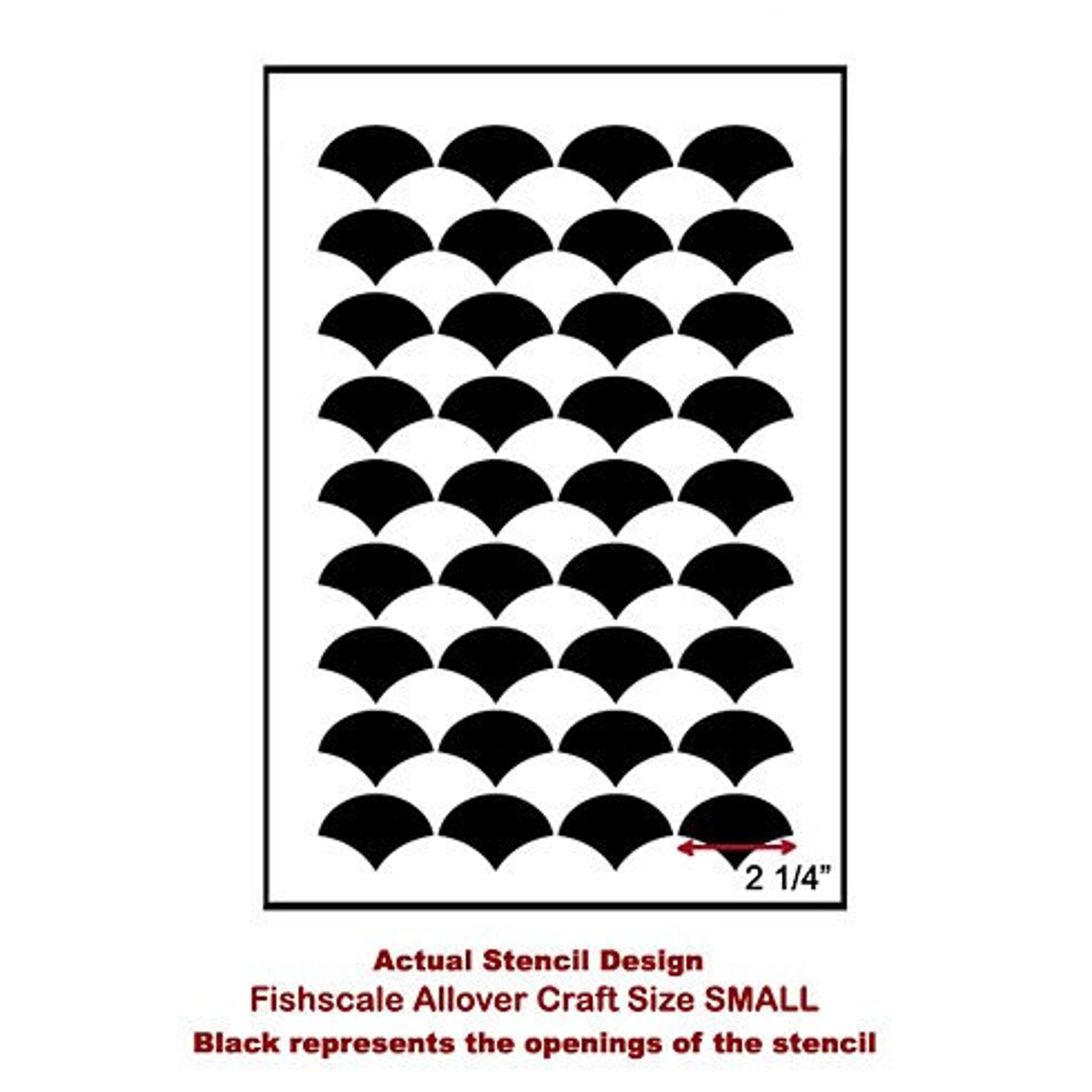 Fishscale Craft Stencil Small Scale Reusable Stencils for Etsy