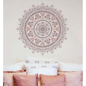 Prosperity Mandala Stencil For Walls MANDALA WALL STENCIL Large Wall Stencil for Painting Stencil on Wood Better than Mandala Decals image 5