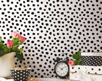 Wild Spots Allover Stencil - Better than Wallpaper - Great and Easy DIY Home Decor Improvement