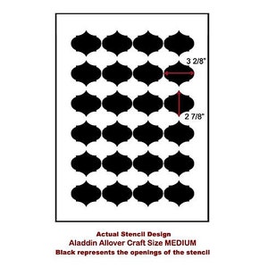 Aladdin Craft Medium Stencil DIY Home Décor Stencil Designs for home décor Reusable Stencils image 4