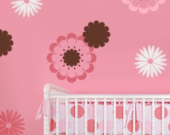 Nursery Stencils Daisy Crazy Kit 2 - Easy Nursery Decor with Stencils - better than decals