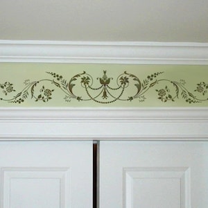 Stencil Marie-Antoinette Lower Panel or Headpiece - Elegant classic stencil design
