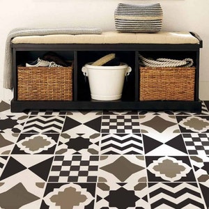 Geometric Tile Stencil Set - Geometric TILE STENCILS for Painting Floors and Walls – Reusable Tile Stencil Pattern for Easy DIY Home Décor